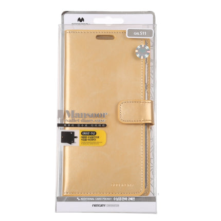 For Galaxy S20 Plus GOOSPERY Mansoor Series Crazy Horse Texture Horizontal Flip Leather Case With Bracket & Card Slot & Wallet(Gold)-garmade.com