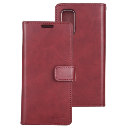 For Galaxy S20 Ultra GOOSPERY Mansoor Series Crazy Horse Texture Horizontal Flip Leather Case With Bracket & Card Slot & Wallet(Wine Red)-garmade.com