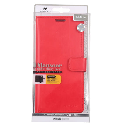 For Galaxy S20 Ultra GOOSPERY Mansoor Series Crazy Horse Texture Horizontal Flip Leather Case With Bracket & Card Slot & Wallet(Red)-garmade.com