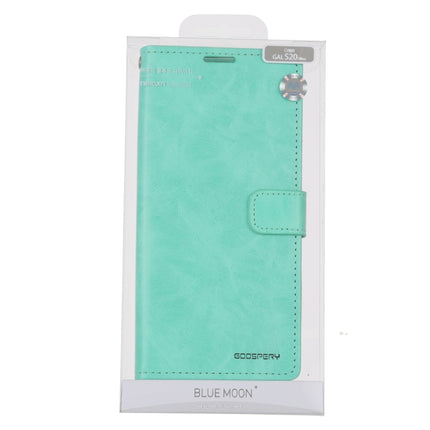 For Galaxy S20 Ultra GOOSPERY BLUE MOON DIARY Crazy Horse Texture Horizontal Flip Leather Case With Bracket & Card Slot & Wallet(Mint Green)-garmade.com