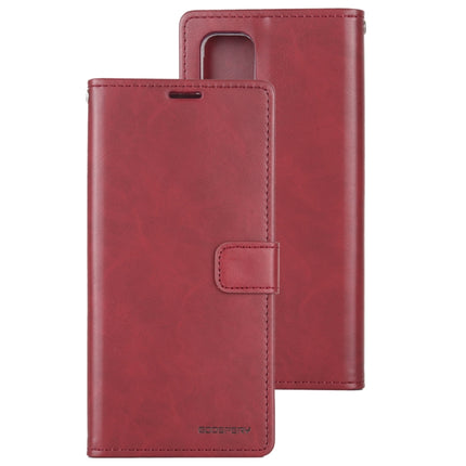 For Galaxy S20 Ultra GOOSPERY BLUE MOON DIARY Crazy Horse Texture Horizontal Flip Leather Case With Bracket & Card Slot & Wallet(Wine Red)-garmade.com