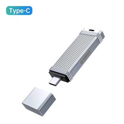 ORICO 128GB Type-C USB3.2 Gen1 USB Flash Drive, Read 260MB/s, Write 50MB/s (Silver)-garmade.com