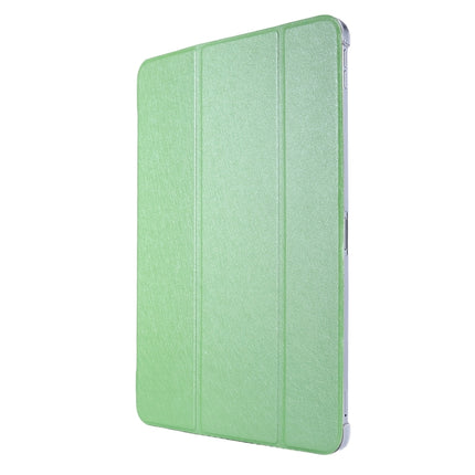 For iPad Pro 11(2020) TPU Silk Texture Three-fold Horizontal Flip Leather Tablet Case with Holder(Green)-garmade.com