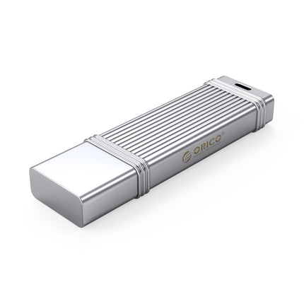 ORICO USB Flash Drive, Read: 100MB/s, Write: 50MB/s, Memory:128GB, Port:Type-C(Silver)-garmade.com