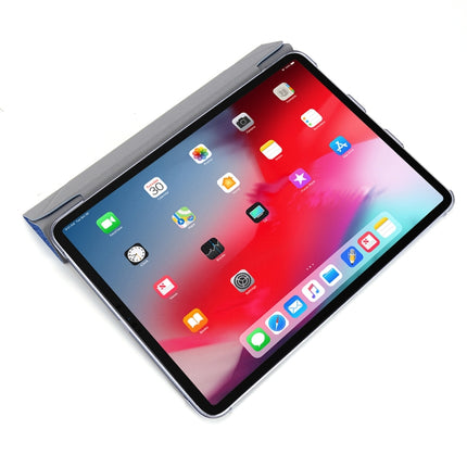 For iPad Pro 11 (2020) Silk Texture Horizontal Deformation Flip Leather Tablet Case with Three-folding Holder(Purple)-garmade.com