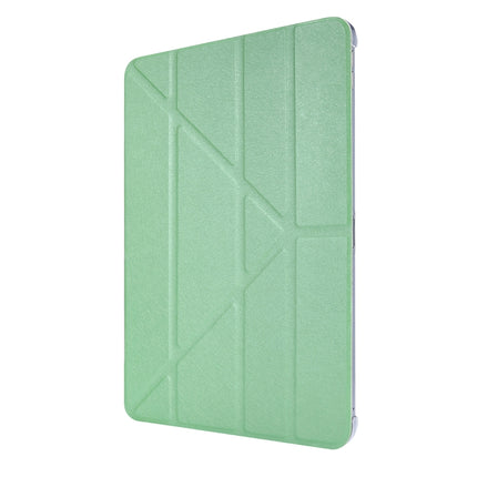 For iPad Pro 11 (2020) Silk Texture Horizontal Deformation Flip Leather Tablet Case with Three-folding Holder(Green)-garmade.com
