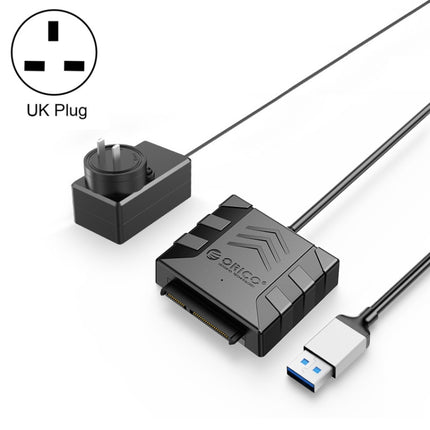 ORICO UTS1 USB 3.0 2.5-inch SATA HDD Adapter with 12V 2A Power Adapter, Cable Length:0.3m(UK Plug)-garmade.com