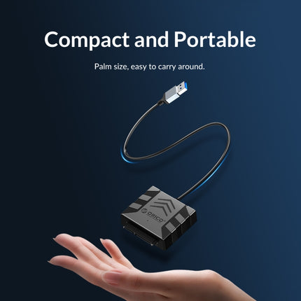ORICO UTS1 USB 3.0 2.5-inch SATA HDD Adapter with 12V 2A Power Adapter, Cable Length:0.3m(EU Plug)-garmade.com