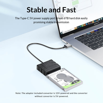 ORICO UTS1 USB 3.0 2.5-inch SATA HDD Adapter with 12V 2A Power Adapter, Cable Length:0.3m(UK Plug)-garmade.com
