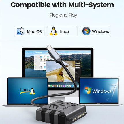 ORICO UTS1 Type-C / USB-C USB 3.0 2.5-inch SATA HDD Adapter, Cable Length:1m-garmade.com