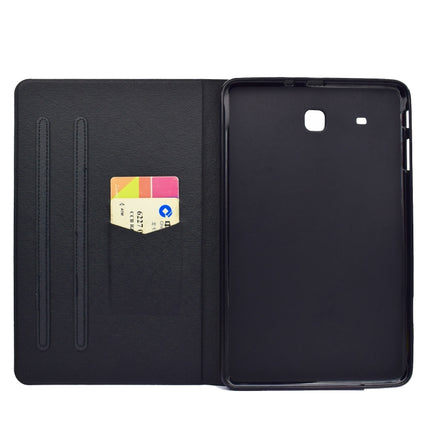 Electric Pressed Left Right Flat Feather Case with Sleep Function Pen Cover & Card Slot & Holder(Pink Horse)-garmade.com