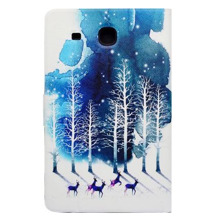 Electric Pressed Left Right Flat Feather Case with Sleep Function Pen Cover & Card Slot & Holder(Purple Fawn)-garmade.com