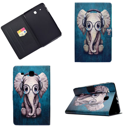 Electric Pressed Left Right Flat Feather Case with Sleep Function Pen Cover & Card Slot & Holder(Elephant)-garmade.com