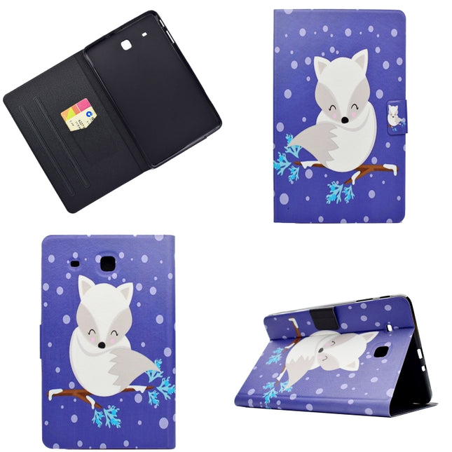 Electric Pressed Left Right Flat Feather Case with Sleep Function Pen Cover & Card Slot & Holder(Arctic Fox)-garmade.com