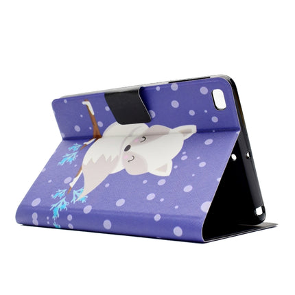 Electric Pressed Left Right Flat Feather Case with Sleep Function Pen Cover & Card Slot & Holder(Arctic Fox)-garmade.com