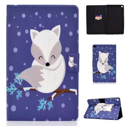 Electric Pressed Left Right Flat Feather Case with Sleep Function Pen Cover & Card Slot & Holder(Arctic Fox)-garmade.com