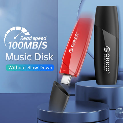 ORCIO USB3.0 U Disk Drive, Read: 100MB/s, Write: 15MB/s, Memory:64GB, Port:USB-A(Red)-garmade.com