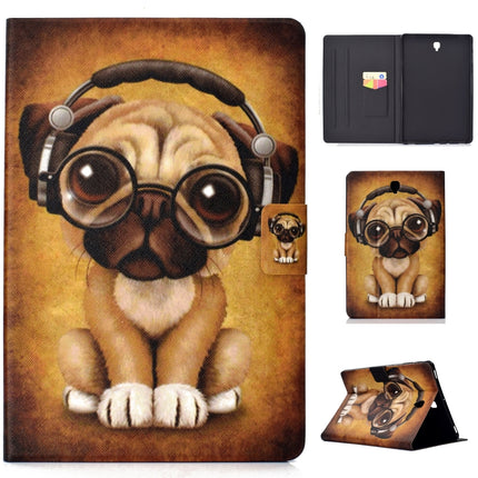 Electric Horizontal Flat Painted Leather Case with Pen Cover & Card Slot & Holder(Shar Pei)-garmade.com