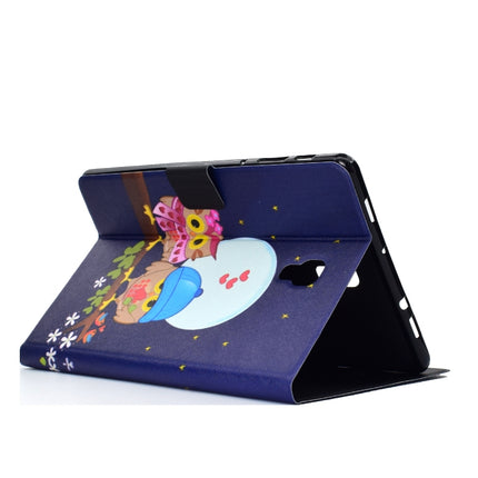 Electric Horizontal Flat Painted Leather Case with Pen Cover & Card Slot & Holder(Couple Owls)-garmade.com