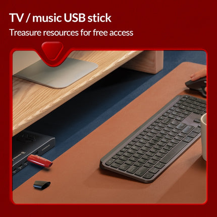 ORCIO USB3.0 U Disk Drive, Read: 260MB/s, Write: 15MB/s, Memory:128GB, Port:Type-C(Red)-garmade.com