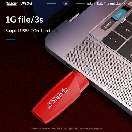 ORICO UFS Flash Drive, Read: 450MB/s, Write: 350MB/s, Memory:64GB, Port:Type-C(Red)-garmade.com