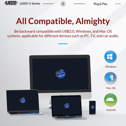 ORICO USB Solid State Flash Drive, Read: 520MB/s, Write: 450MB/s, Memory:1TB, Port:USB-A(Black)-garmade.com