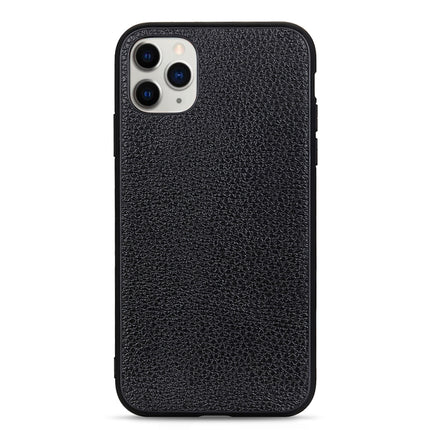 For iPhone 11 Pro Litchi Texture Genuine Leather Folding Protective Case(Black)-garmade.com