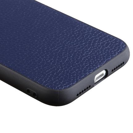 For iPhone 11 Pro Litchi Texture Genuine Leather Folding Protective Case(Blue)-garmade.com