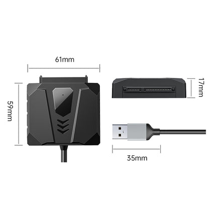 ORICO UTS2 USB 2.0 2.5-inch SATA HDD Adapter, Cable Length:0.3m-garmade.com