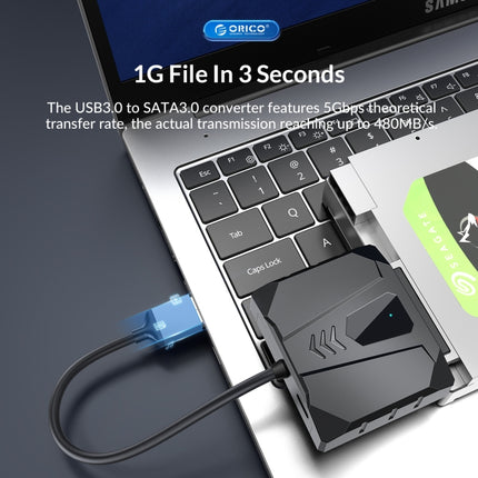 ORICO UTS2 USB 3.0 2.5-inch SATA HDD Adapter with 12V 2A Power Adapter, Cable Length:0.3m(UK Plug)-garmade.com