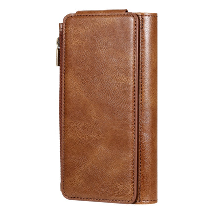 For Galaxy Note 10 Multifunctional Retro Detachable Magnetic Horizontal Flip Leather Case with Card Slots & Holder & Wallet & Photo Frame(Brown)-garmade.com