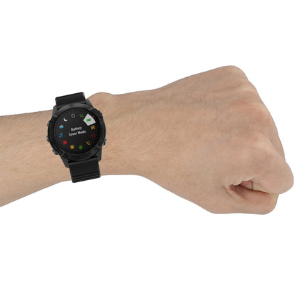 For Garmin Fenix 6X 26mm Quick Release Official Texture Wrist Strap Watchband with Plastic Button(Chrysanthemum Blue)-garmade.com