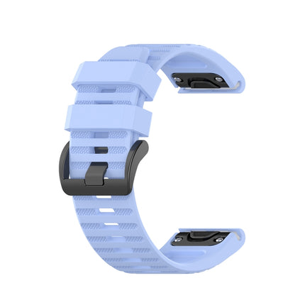 For Garmin Fenix 6X 26mm Quick Release Official Texture Wrist Strap Watchband with Plastic Button(Chrysanthemum Blue)-garmade.com