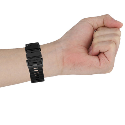 For Garmin Fenix 6X 26mm Quick Release Official Texture Wrist Strap Watchband with Plastic Button(Beige)-garmade.com