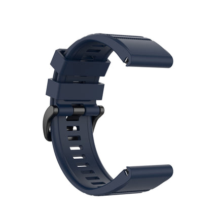 For Garmin Fenix 6X 26mm Quick Release Official Texture Wrist Strap Watchband with Plastic Button(Midnight Blue)-garmade.com