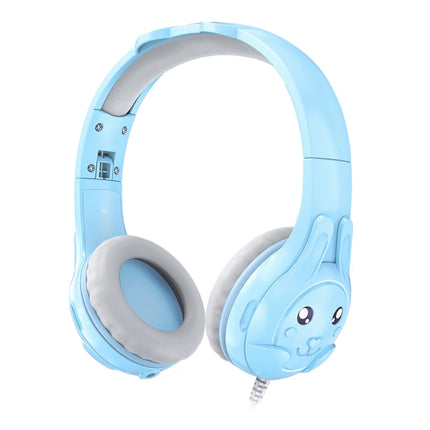 SoulBytes S31 Kids Wired Over-Ear Earphone with Microphone, Length: 1.5m(Blue)-garmade.com