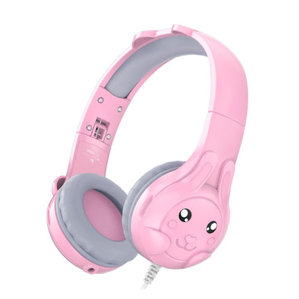 SoulBytes S31 Kids Wired Over-Ear Earphone with Microphone, Length: 1.5m(Pink)-garmade.com