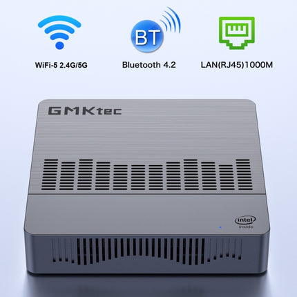 GMK KB8 Windows 11 Home Mini PC, 6GB+128GB, Intel Gemini Lake N4100 Quad Core, Support WiFi & BT(US Plug)-garmade.com