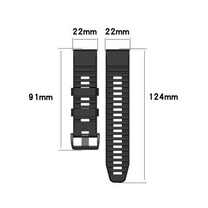 For Garmin Fenix 6 22mm Quick Release Official Texture Wrist Strap Watchband with Plastic Button(White)-garmade.com