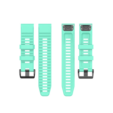 For Garmin Fenix 6 22mm Quick Release Official Texture Wrist Strap Watchband with Plastic Button(Lake Blue)-garmade.com