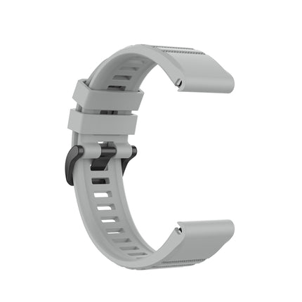 For Garmin Fenix 6 22mm Quick Release Official Texture Wrist Strap Watchband with Plastic Button(Grey)-garmade.com