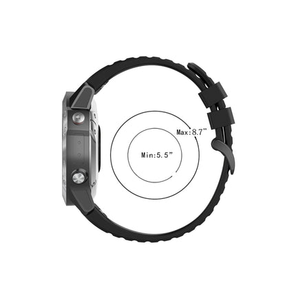 For Garmin Fenix 6 22mm Quick Release Official Texture Wrist Strap Watchband with Plastic Button(Grey)-garmade.com