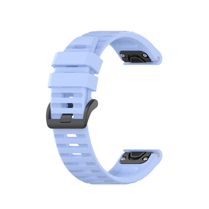 For Garmin Fenix 6 22mm Quick Release Official Texture Wrist Strap Watchband with Plastic Button(Chrysanthemum Blue)-garmade.com