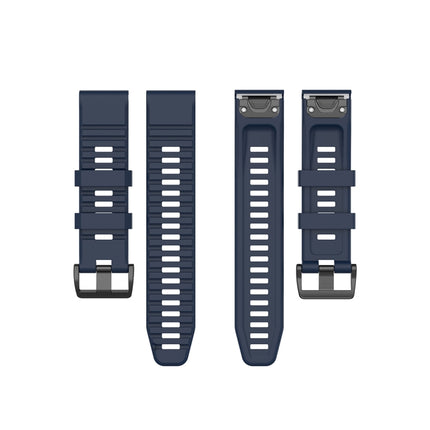 For Garmin Fenix 6 22mm Quick Release Official Texture Wrist Strap Watchband with Plastic Button(Midnight Blue)-garmade.com