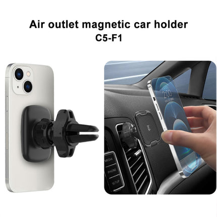 IMAK C5-F1 Magnetic Air Outlet Car Holder(Black)-garmade.com
