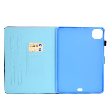 For iPad Pro 11 (2020) Sewing Thread Horizontal Painted Flat Leather Tablet Case with Sleep Function & Pen Cover & Anti Skid Strip & Card Slot & Holder(Colorful Butterfly)-garmade.com