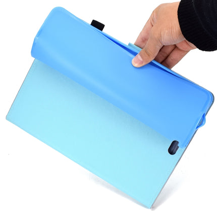 For iPad Pro 11 (2020) Sewing Thread Horizontal Painted Flat Leather Tablet Case with Sleep Function & Pen Cover & Anti Skid Strip & Card Slot & Holder(Ocean)-garmade.com