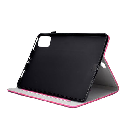 For iPad Pro 11 (2020) Sewing Thread Horizontal Solid Color Flat Leather Tablet Case with Sleep Function & Pen Cover & Anti Skid Strip & Card Slot & Holder(Rose Red)-garmade.com