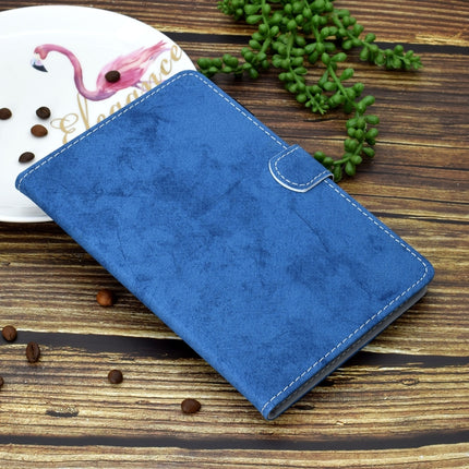 For iPad Pro 11 (2020) Sewing Thread Horizontal Solid Color Flat Leather Tablet Case with Sleep Function & Pen Cover & Anti Skid Strip & Card Slot & Holder(Blue)-garmade.com