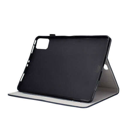 For iPad Pro 11 (2020) Sewing Thread Horizontal Solid Color Flat Leather Tablet Case with Sleep Function & Pen Cover & Anti Skid Strip & Card Slot & Holder(Navy)-garmade.com